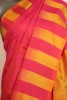 Thread Weave Contrast Handloom Soft Silk Saree-Slubs Weave